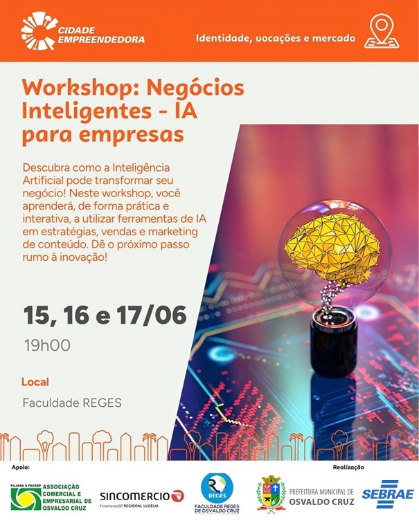 🚀 WORKSHOP: NEGÓCIOS INTELIGENTES – IA PARA EMPRESAS!