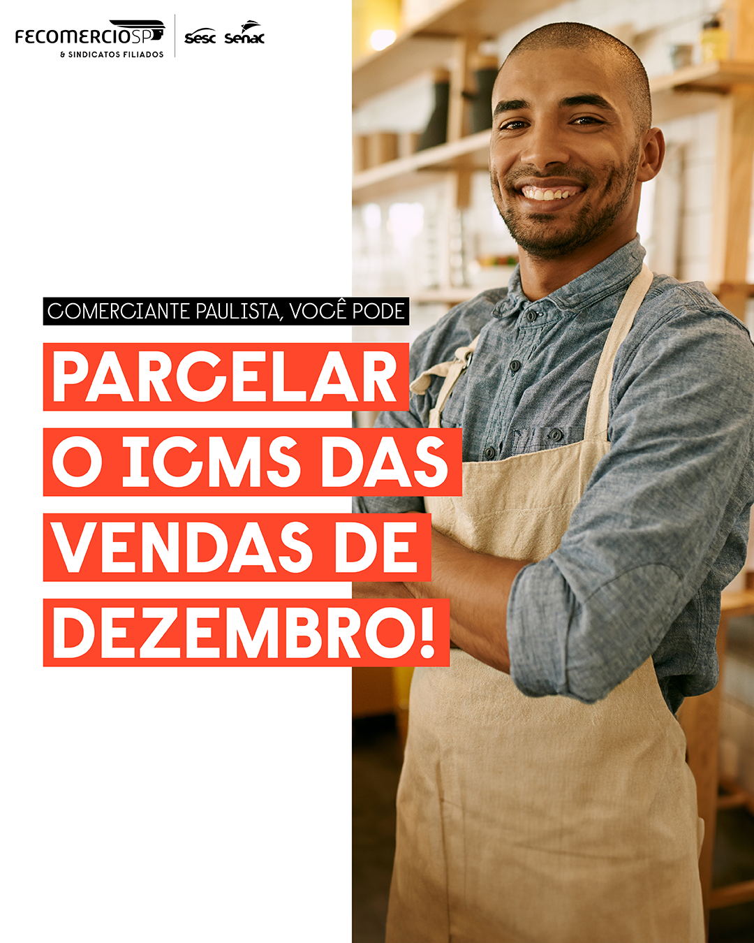 Pleito da FecomercioSP e do Sindicado do comércio varejista de Osvaldo Cruz e região atendido: varejo paulista pode parcelar o ICMS das vendas de dezembro em até duas vezes!