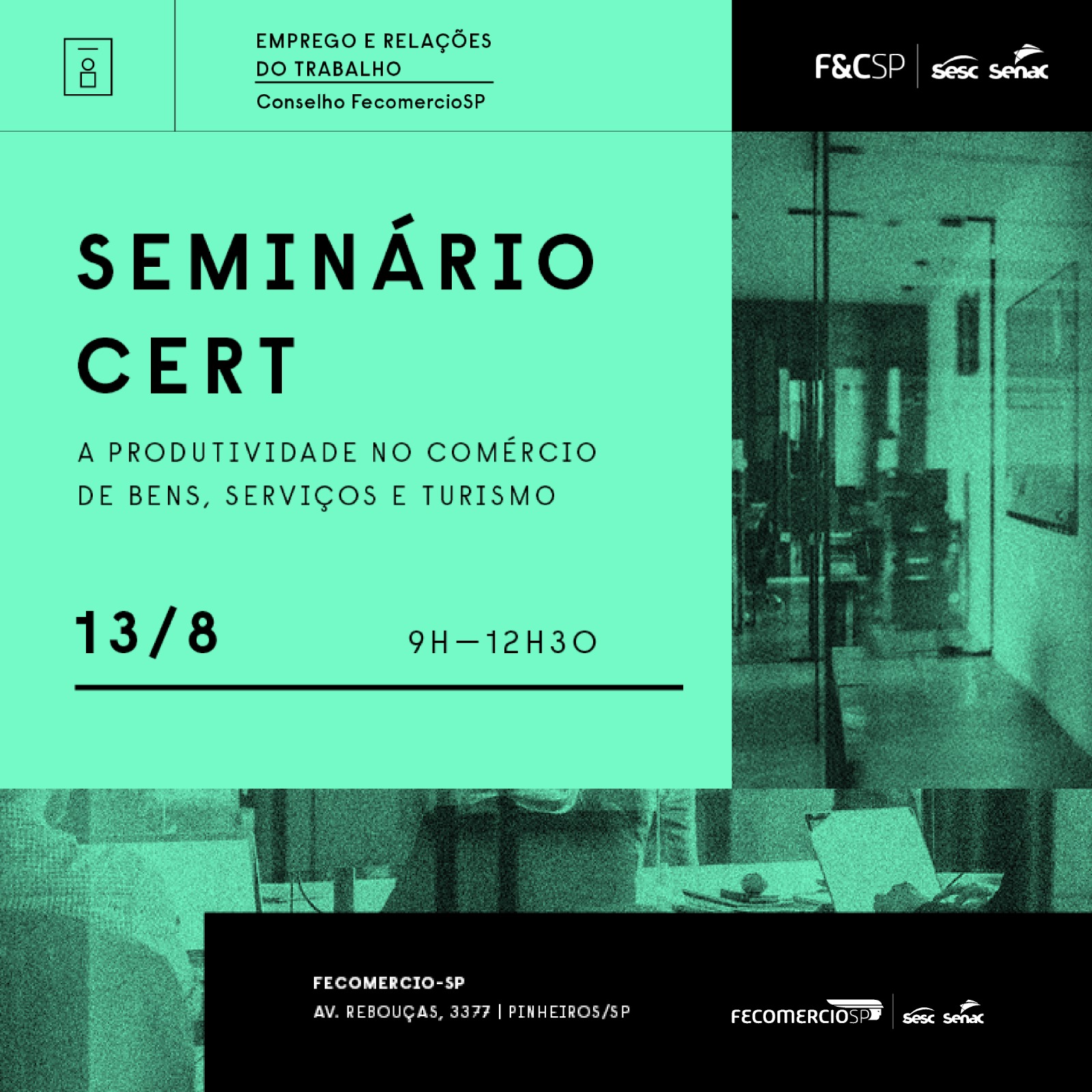 Seminário debate discute produtividade no dia a dia do Comércio e dos Serviços