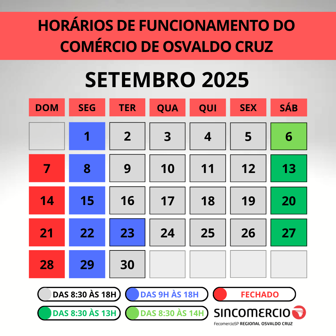 Calendário Setembro